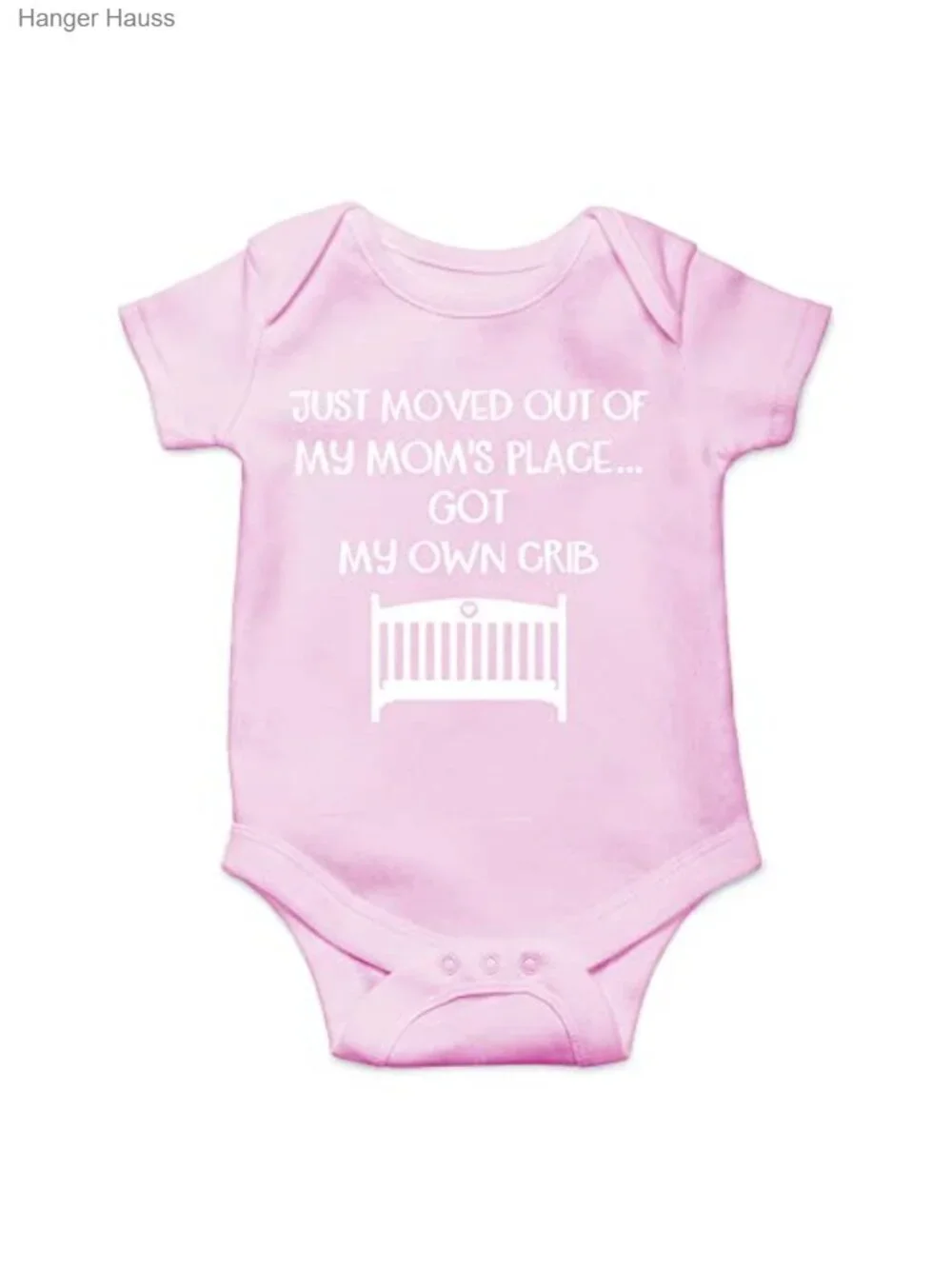Newborn Baby Bodysuit Cotton Funny Cute Infant Onesie Short Sleeve Snap
